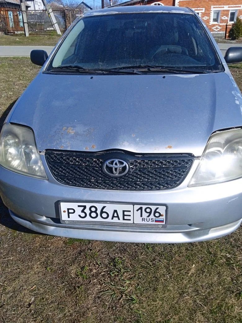 Легковой автомобиль, марка: TOYOTA, модель: COROLLA, год изготовления: 2003, цвет: серый, VIN: NMTBZ22E40R042721, г/н: Р386АЕ196, вид собственности: индивидуальная