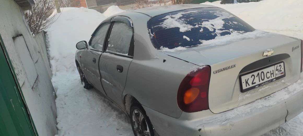Легковой автомобиль, марка: Chevrolet , модель: Lanos , год изготовления: 2007, цвет: серебристый , VIN: Y6DTF69Y070076119, г/н: К210СН42, мощность двигателя, л. с. (кВт): 86, рабочий объем двигателя, куб. см: 1498 (требуется ремонт)