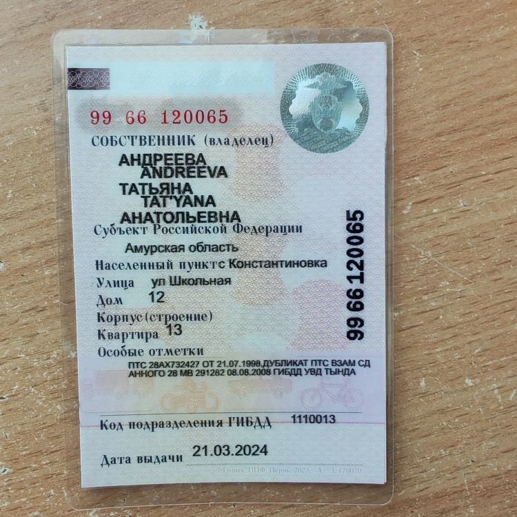 Автомобиль легковой, марка: Mitsubishi, модель: РВР, VIN: Отсутсвует, гос. рег. номер: А707СР28, год изготовления: 1992