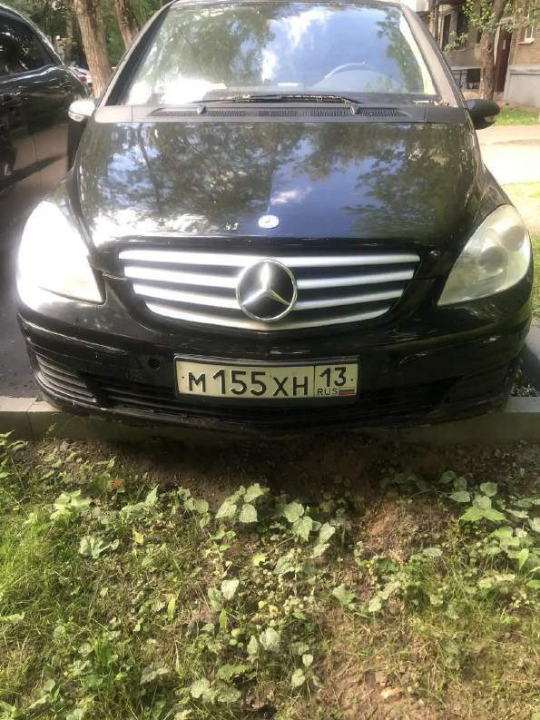 Легковой автомобиль, марка: Mercedes-Benz, модель: B 170, год изготовления: 2007, цвет: черный , VIN: WDD2452321J297806, г/н: М155ХН13, мощность двигателя, л. с. (кВт): 115,6, рабочий объем двигателя, куб. см: 1699 (не на ходу, требуется ремонт)