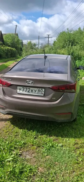 Легковой автомобиль, марка: HYUNDAI SOLARIS, год изготовления: 2017 г.в., цвет: светло-коричневый , VIN: Z94K241CBJR059369, ПТС: 47 ОТ 484242, г/н: У772КУ60, изготовитель (страна): ООО "ХММР" (Россия), модель двигателя: G4FG HW, тип двигателя: бензиновый, двигатель №: 520034, мощность двигателя, л. с. (кВт): 123 (90.2), рабочий объем двигателя, куб. см: 1591, шасси (рама) № отсутствует, кузов №: Z94K241CBJR059369, экологический класс: пятый, разрешенная максимальная масса: 1610 кг, масса без нагрузки: 1230 кг
