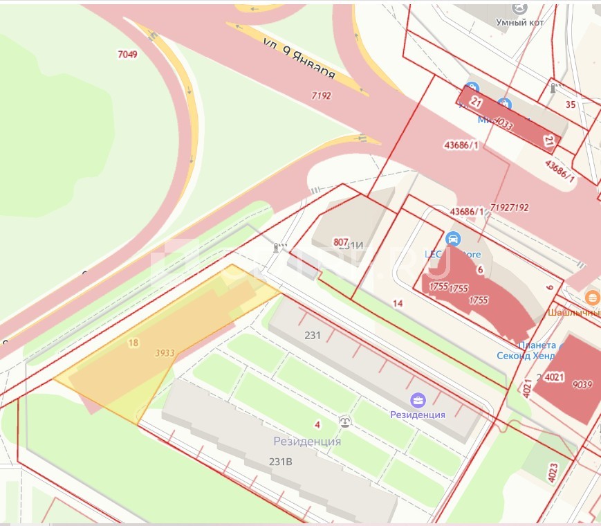 Машиноместо 33.1 кв.м. в подземном паркинге в г. Воронеж, ул. 9 Января, дом 231г