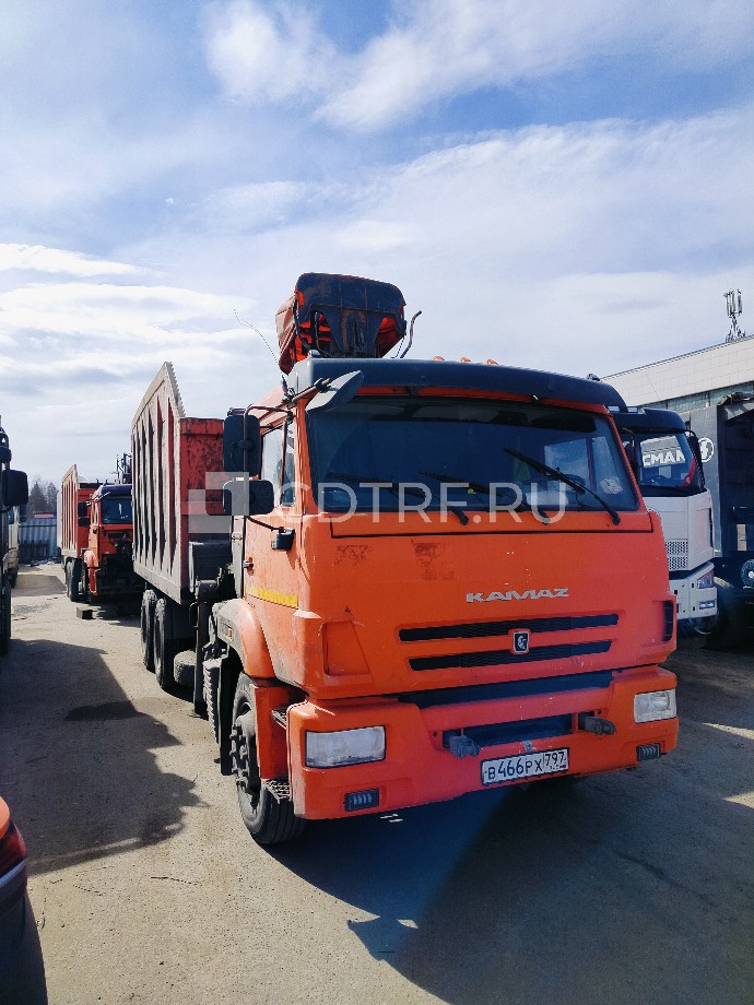 Автомобиль специальный, самосвал с КМУ на базе КАМАЗ, модель 659004
