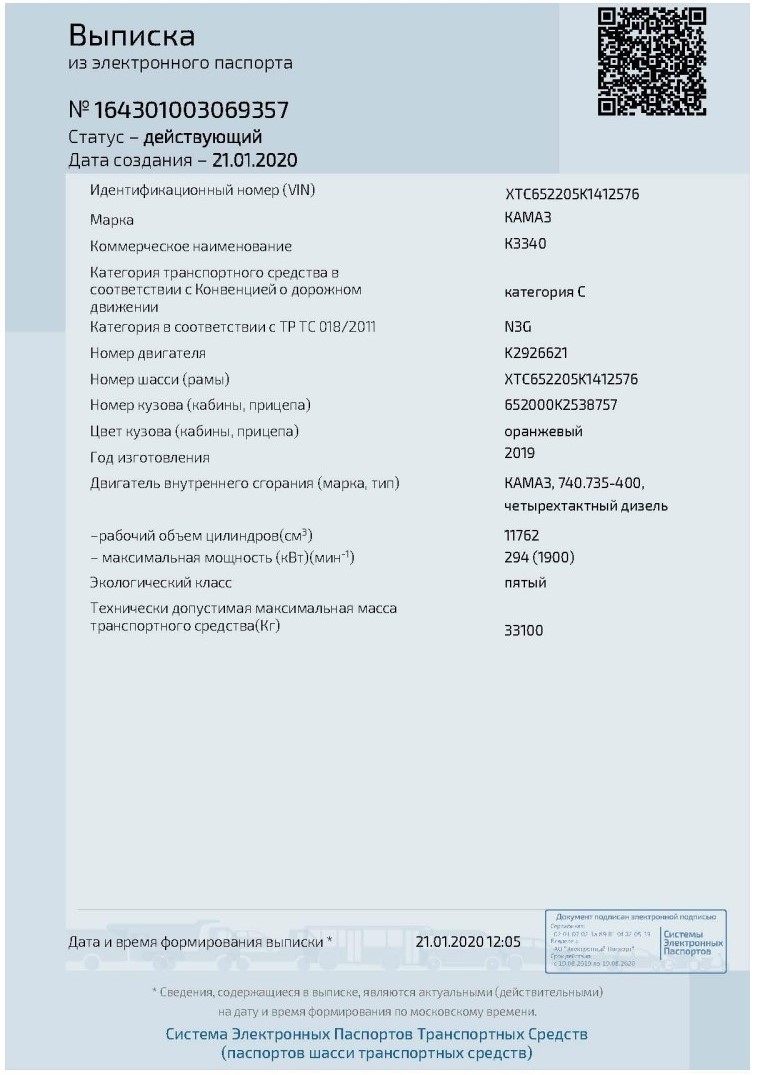 Самосвал КАМАЗ 6522-53, 2019, Идентификационный номер: ХТС652205К1412576. Местонахождение: Сахалинская область, г. Корсаков, ул. Портовая, д.20