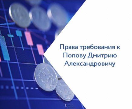 Право требования к Попову Дмитрию Александровичу в размере 418 635 000,00 руб.