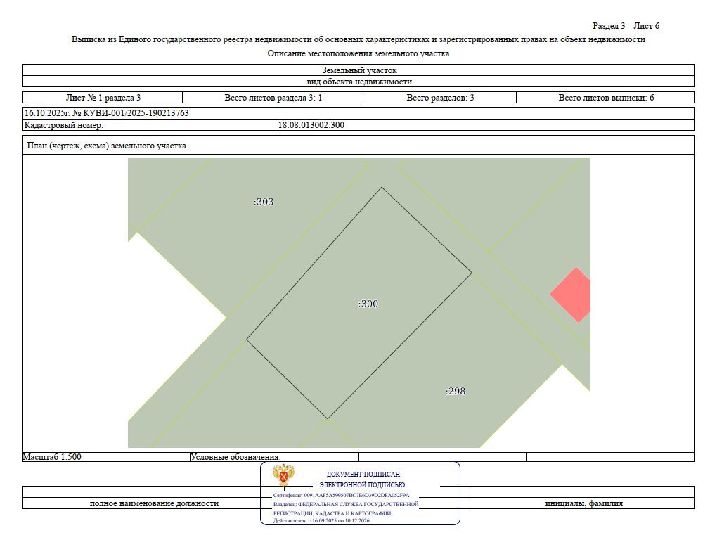 Земельный участок в Удмуртии, 961 кв.м.
