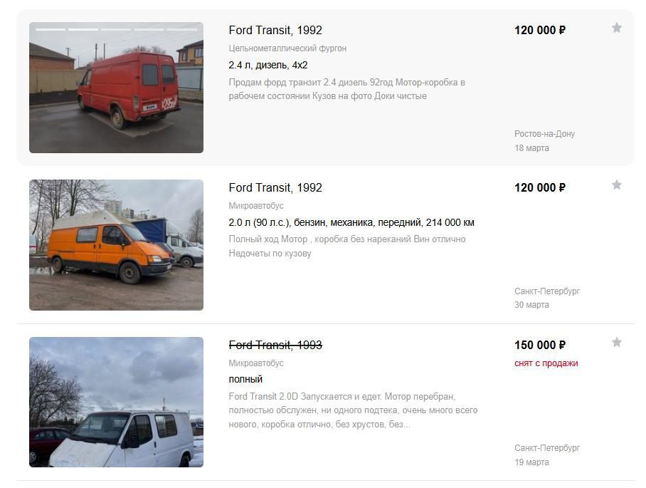 Ford Transit, 1992 года, 88 лс