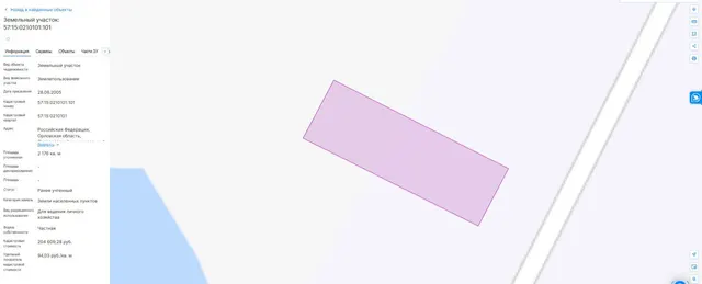 1/12 доля дома и земельный участок 2176+/-33 кв.м. в Орловской обл.