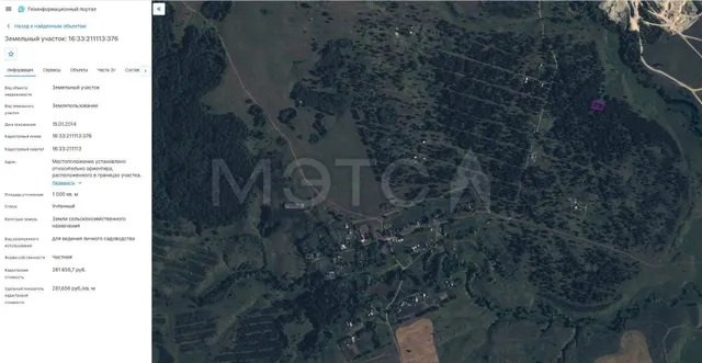 Земельный участок в Татарстане, 1000 кв.м.