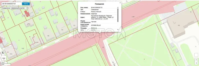 Квартира в Твери, 44,8 кв.м, 2 комн.