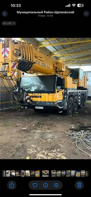 Кран на спецшасси Liebherr LTM 1100-42, 2012 года