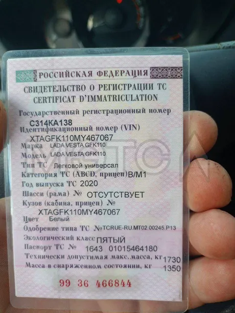 Lada Vesta, 2020 года, 106 лс, 87000 км