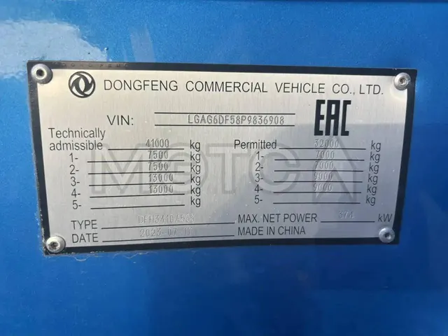 Самосвал Dongfeng KC 8x4, 2023 года
