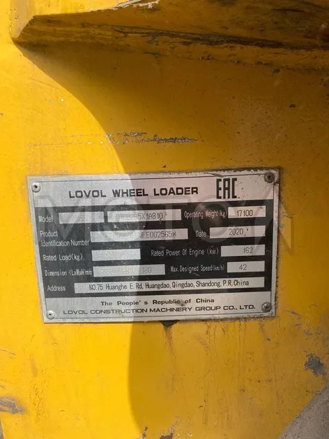 Фронтальный погрузчик LOVOL FL956H, 2020 года
