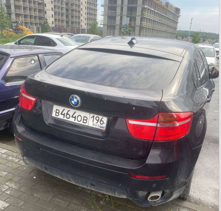 Автомобиль Марка BMW Модель X6 VIN WBAFG41070L196543 Регистрационный номер В464ОВ196 Тип ТС легковой универсал Год выпуска 2008 Цвет черный ПТС 66 УК 872584 СТС 66 40 056539