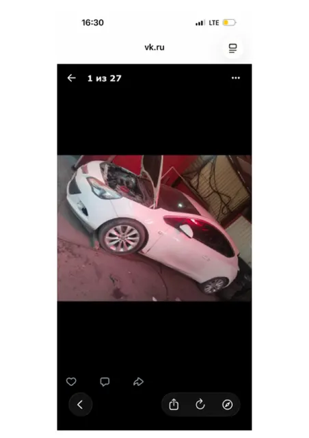 Автомобиль марки OPEL модель Astra 2014 г.в. VIN-номер XWFPF2DC1E0006072