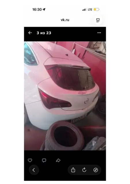 Автомобиль марки OPEL модель Astra 2014 г.в. VIN-номер XWFPF2DC1E0006072