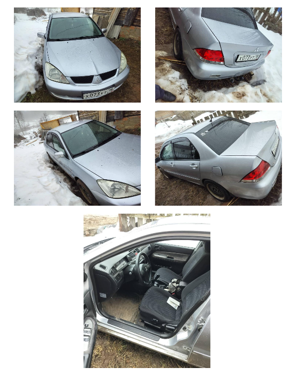 Легковой автомобиль Mitsubishi Lancer 1.6, 2006 года выпуска, государственный номер Х073УТ18, идентификационный номер (VIN) JMBSNCS3A6U019316, № двигателя НС1626, рабочий объём двигателя – 1584 куб. см, мощность двигателя 98 л.с., 72 кВт