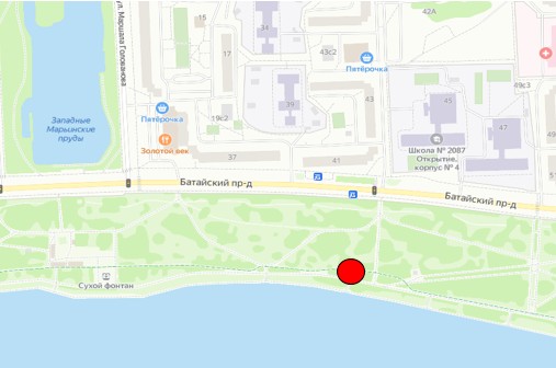 Нестационарный торговый объект "Тележка" по адресу: г. Москва, напротив д. 41 по Батайскому проезду, специализация «Мороженое», «Горячие напитки, выпечка», общей площадью 2,5 кв. м