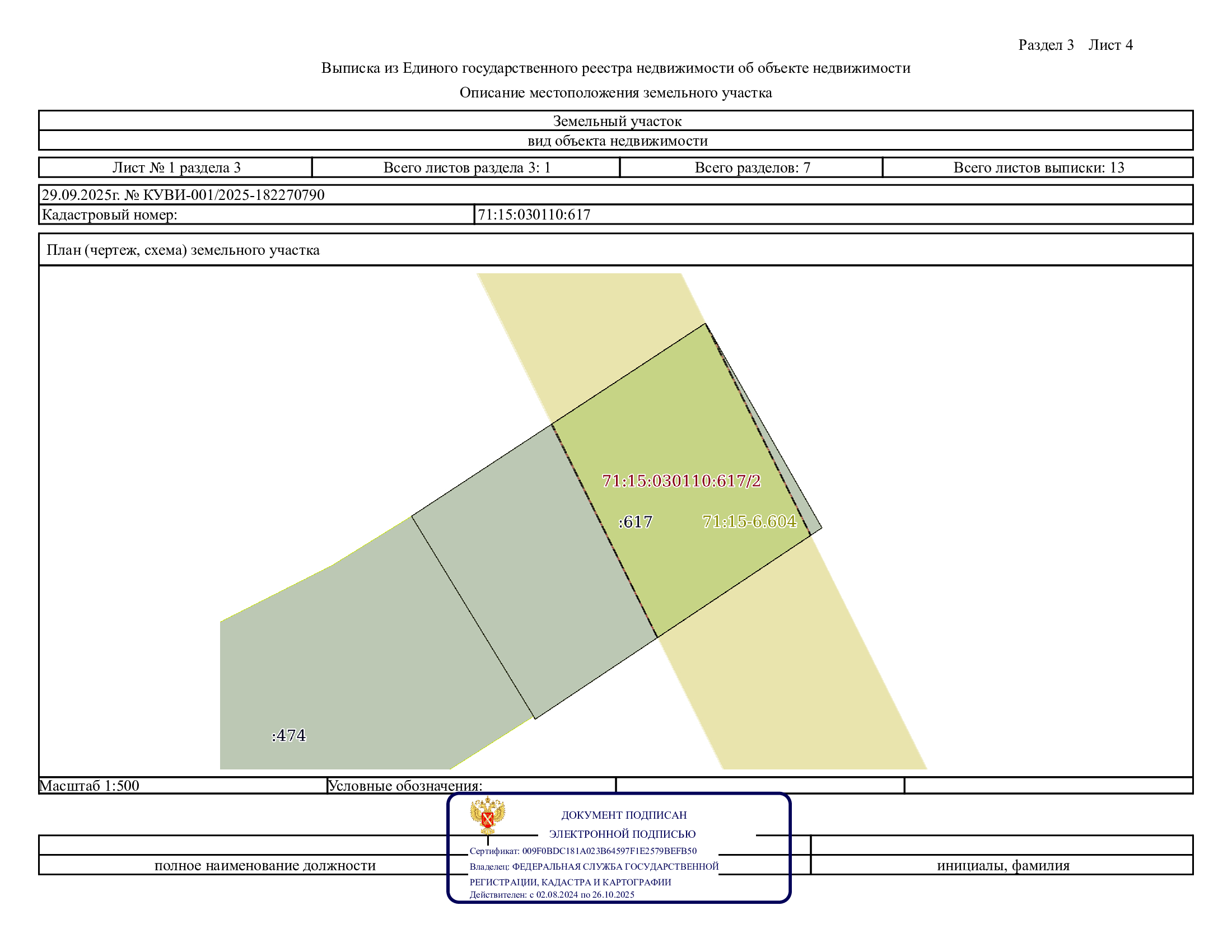 Аукцион на право заключения договора аренды земельного участка с кадастровым номером 71:15:030110:617 в электронной форме
