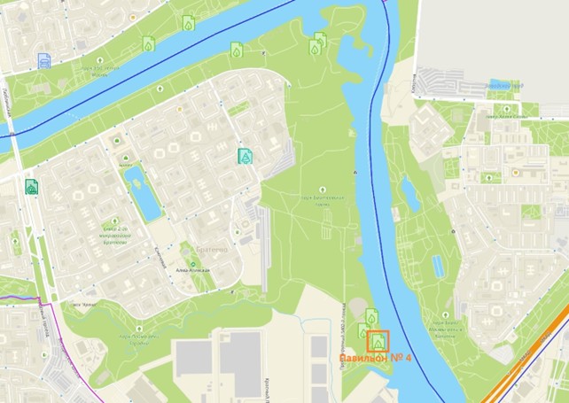 Нестационарный торговый объект "Павильон" по адресу: г. Москва, парк «Братеевская пойма» (НТО 4), специализация "Общественное питание", общей площадью 57,0 кв.м., в том числе: 27,0 кв.м. – круглогодичное использование 30,0 кв.м. – сезонное использование