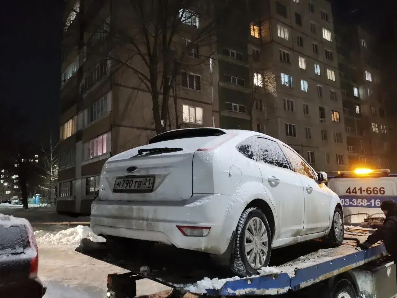 АМТС Ford Focus, 2010 г.в., г/н М790ТВ21, VIN X9FPXXEEDPAY62438, цвет белый