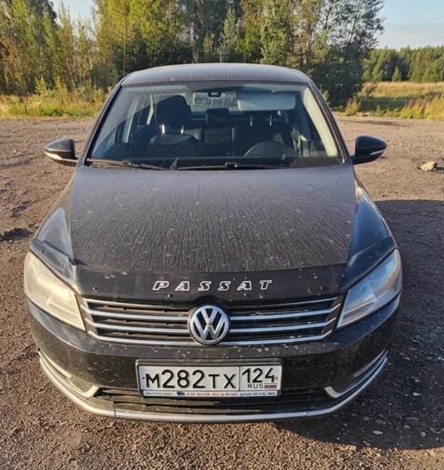 Автомобиль Фольксваген Пассат, г/н М282ТХ124, 2011 г.в., VIN WVWZZZ3CZCP002281, двигатель № 843781, цвет черный. Машина не на ходу, акпп в аварийной режиме, двигатель не заводится. Автомобиль длительное время находился под воздействием воды в багажнике и салоне. Элементы коррозии по задней части автомобиля.данное имущество обращено в доход государства(Документы отсутствуют).Находится в Новоселовском районе.