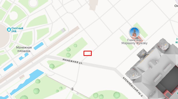 Нестационарный торговый объект "Тележка" по адресу: г. Москва, Манежная площадь (со стороны Александровского сада) , со специализациями «Мороженое», «Горячие напитки, выпечка», общей площадью 2,5 кв. м