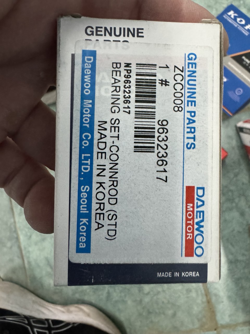 Вкладыши на поршень малый (Daewoo MOTOR) (комплект по 8 вкладышей)