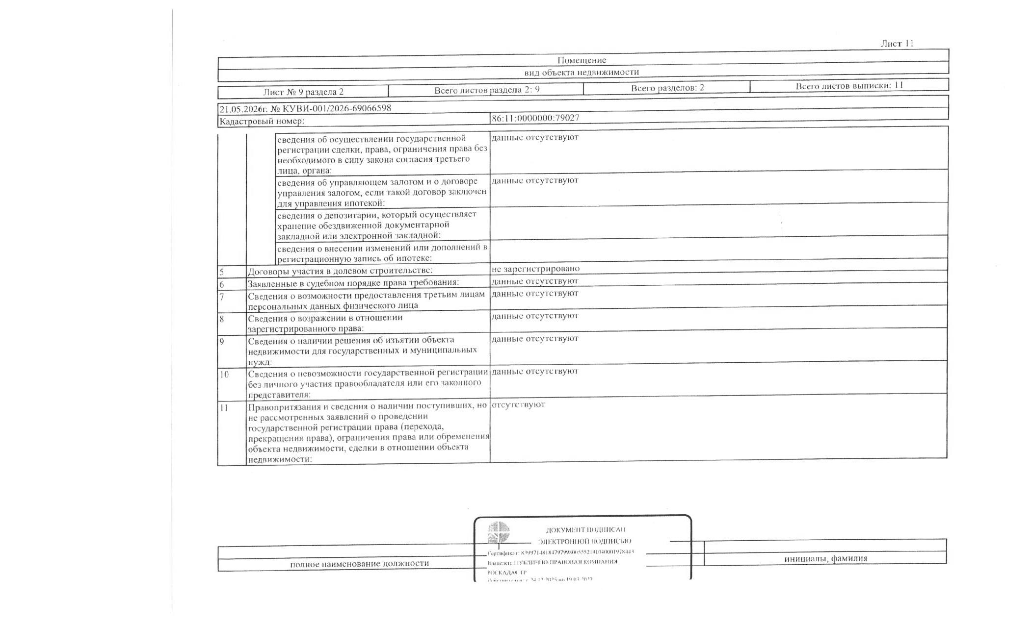 Нежилое помещение, площадь 170,6 кв.м., кадастровый номер: 86:11:0000000:79027, г. Нижневартовск, ул. Кузоваткина, д. 12,  рег. № 26-357;