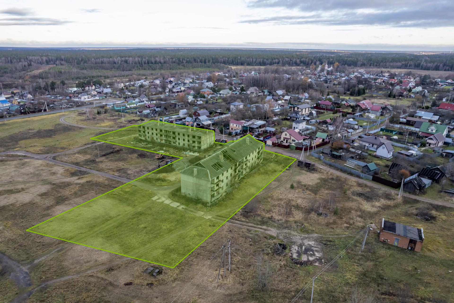 Продажа находящихся в федеральной собственности объектов незавершенного строительства общей площадью 3 899,9 кв. метра (кадастровые номера: 50:20:0000000:289393, 50:20:0000000:289454), местоположение: Московская область, Одинцовский район, сельское поселение Никольское, с. Шарапово, дома 92, 93 соответственно, одновременно с земельным участком площадью 4 361 кв. метр (кадастровый номер 50:20:0090215:802).