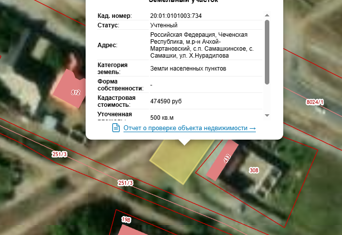 Земельный участок с кадастровым номером 20:01:0101003:734