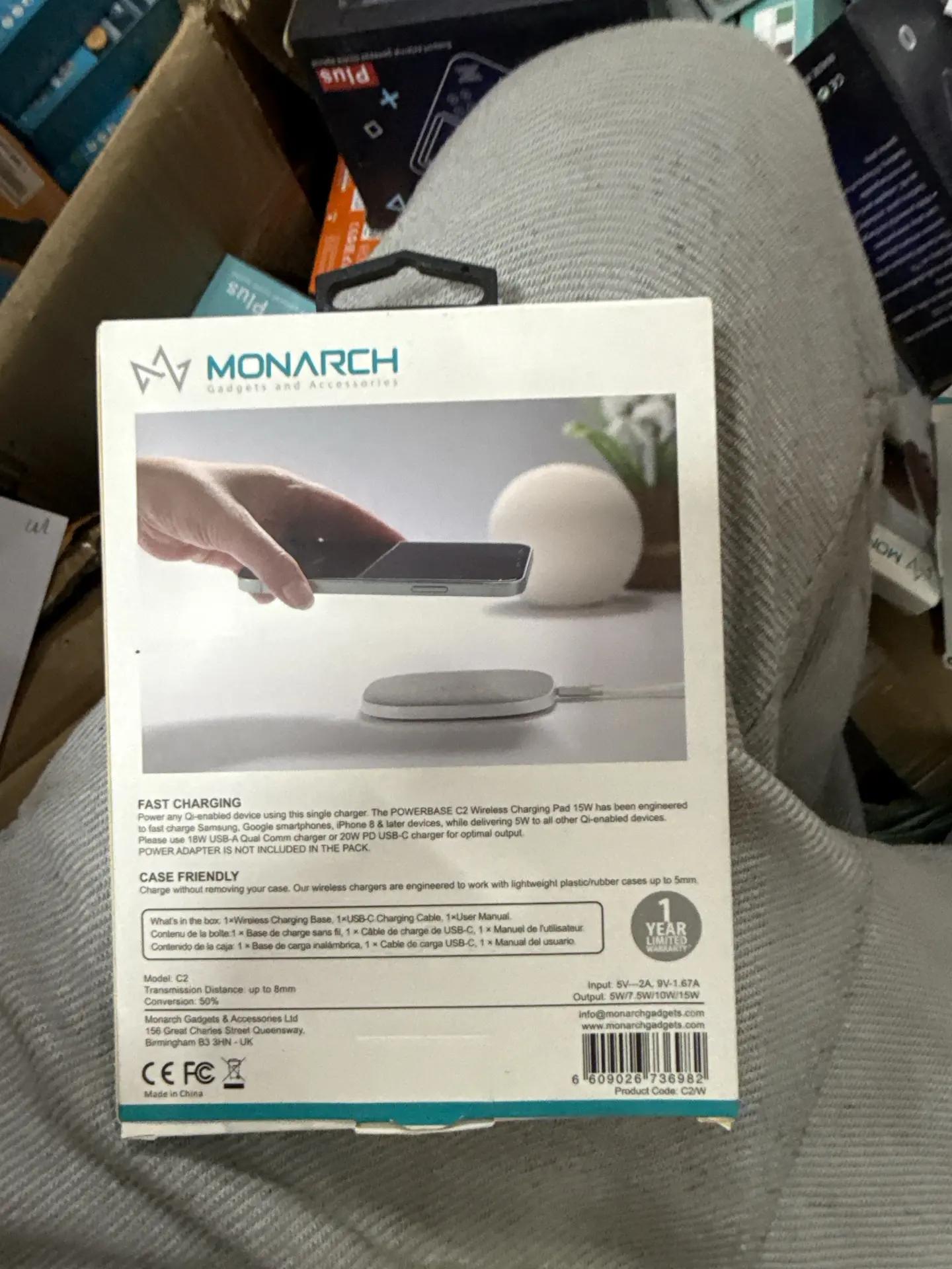 Беспроводное зарядное устройство Monarch С2 10 Штука (шт)