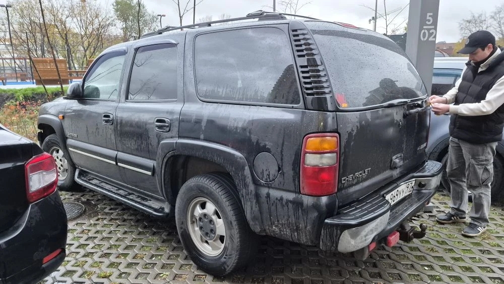 АМТС ШЕВРОЛЕ ТАХОЕ, 2003 г.в., г/н А969УУ97, цвет темно-серый, VIN 1GNEK13T33J295158