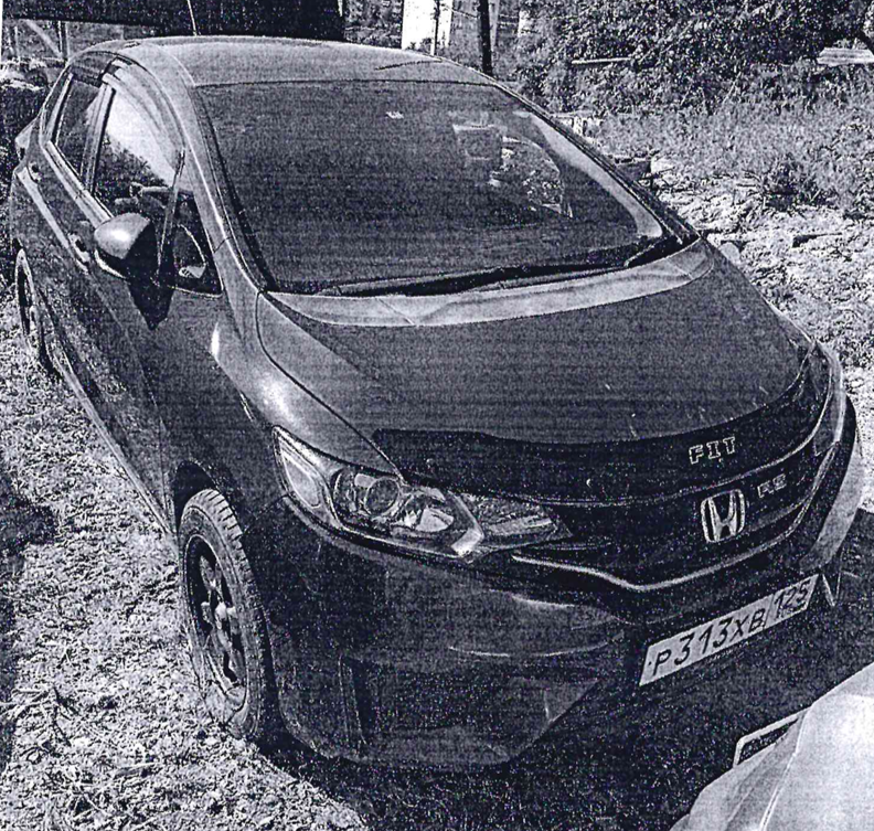 АМТС Хонда Фит, г.в. 2014, г/н Р313ХВ125, №кузова GK31102529, №двиг. 1202530, соб-к Корытный А.Ю.