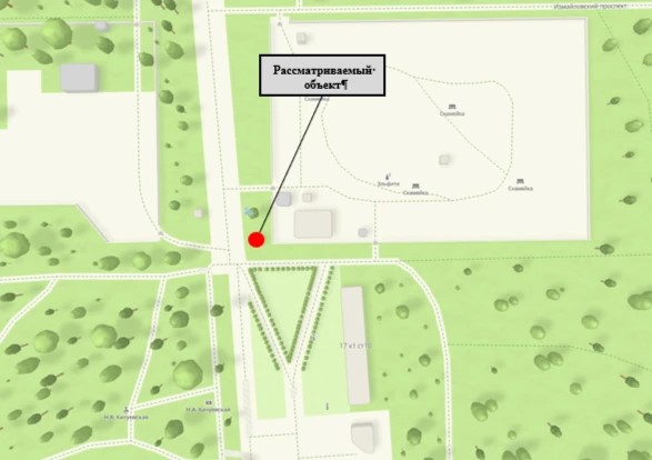 Нестационарный торговый объект "Киоск" по адресу: территория Измайловского Парка культуры и отдыха, «Октябрьская аллея, пл. аттр. № 1» (НТО 4), специализация "Общественное питание", площадь 20 кв.м