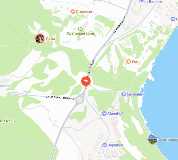 РФ, РБ, Абзелиловский район, в 70 м от кругового движения, в сторону  д. Зеленая Поляна, РК 11