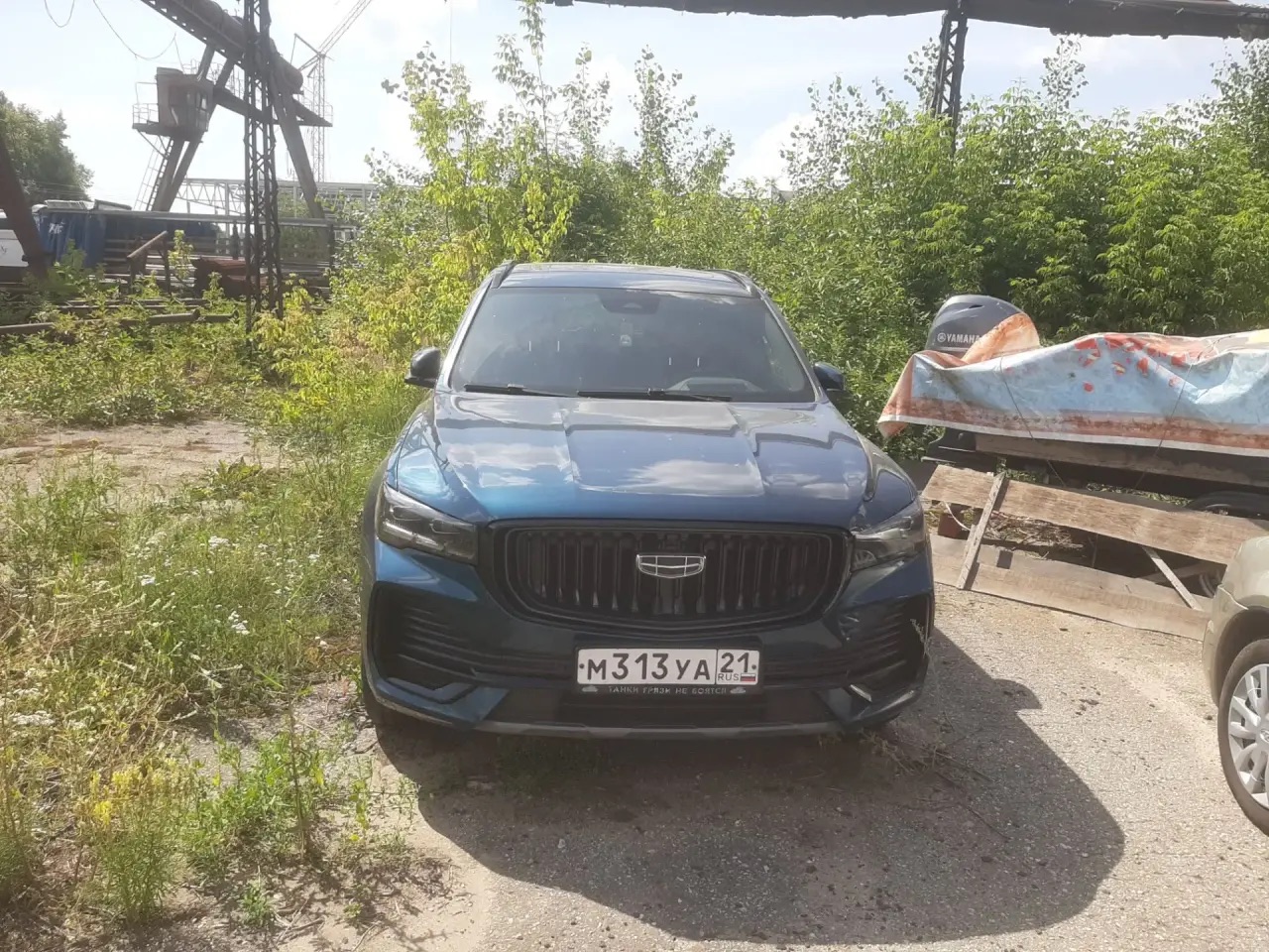 АМТС GEELY MONJARO, 2023 г.в., г/н М313УА21, VIN LB37852D1PS161918, зеленого цвета