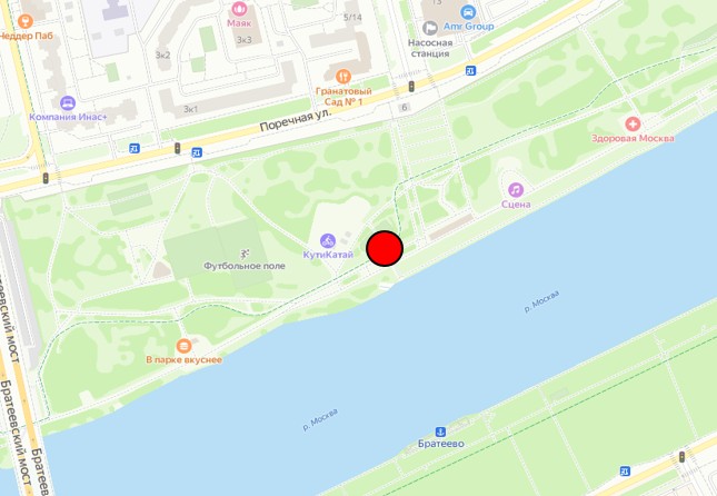 Нестационарный торговый объект "Тележка" по адресу: г. Москва, напротив д. 3 по ул. Поречная, специализация «Мороженое», «Горячие напитки, выпечка», общей площадью 2,5 кв. м
