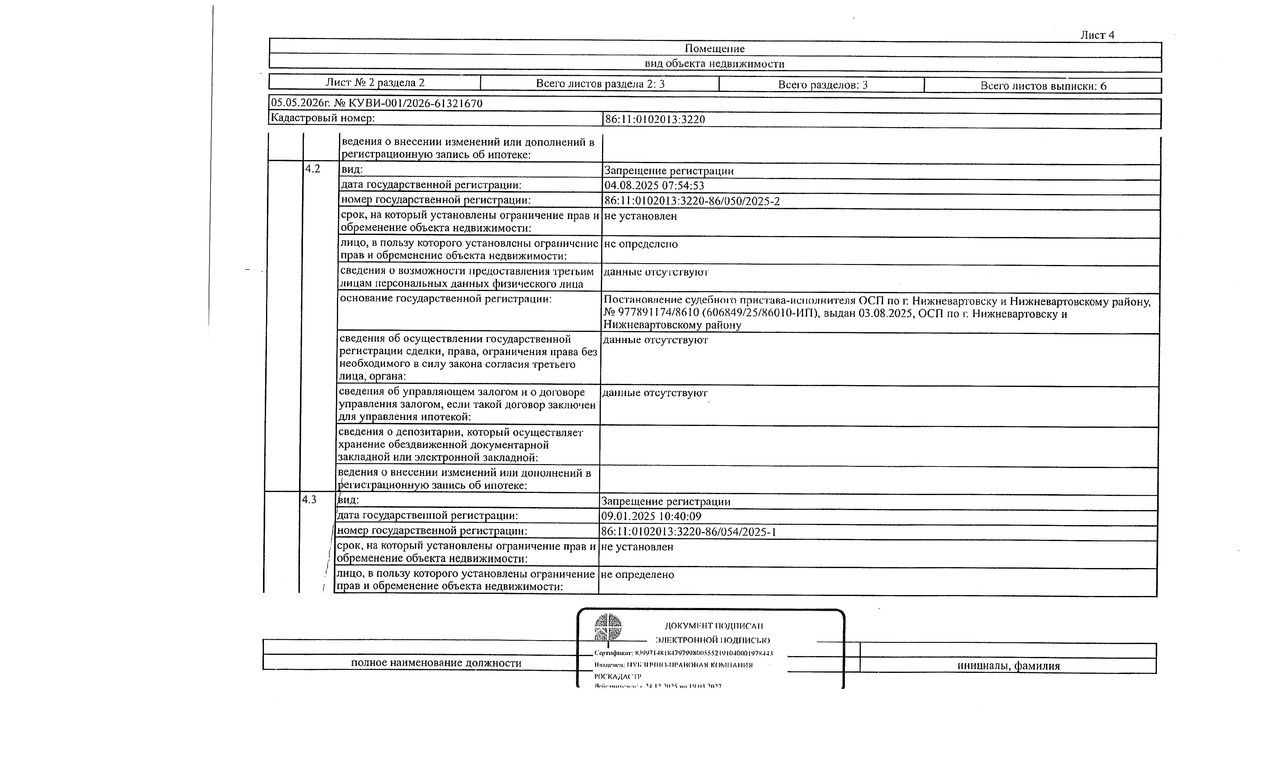 Нежилое помещение, площадь 23,8 кв.м., кадастровый номер: 86:11:0102013:3220, г. Нижневартовск, ул. Ленина, д. 17в, пом. 88, рег. № 26-295;