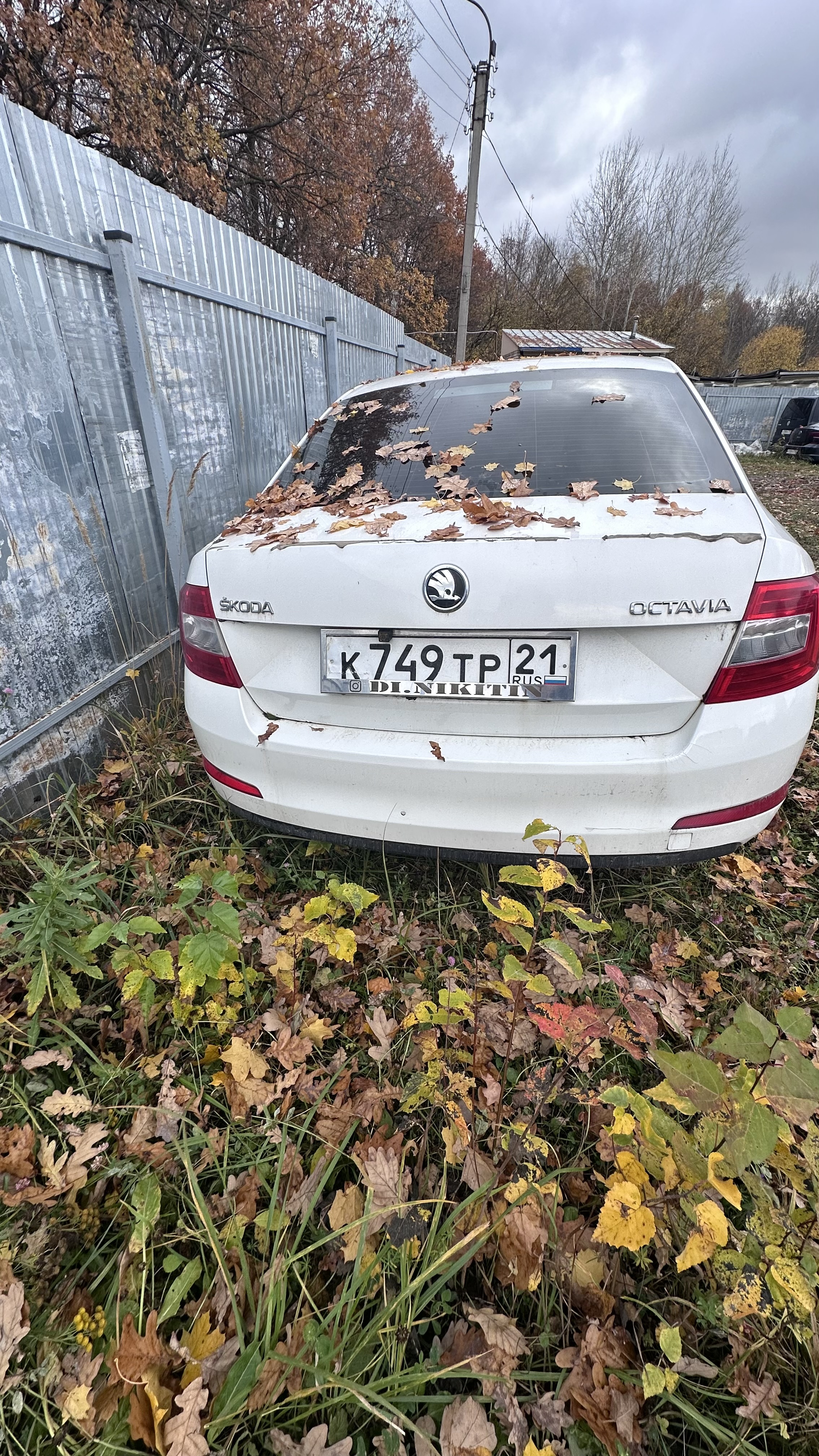 Легковой автомобиль Skoda Octavia, г/н К749ТР21, 2013 г.в., VIN XM8AB2NE5EH016755, цвет белый (21-007769-1)