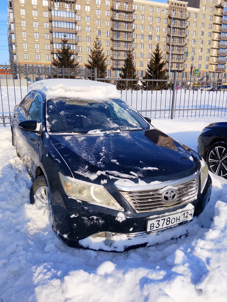 Легковой автомобиль седан TOYOTA Camry, 2012г.в., г/н В378OН124, VIN XW7BF4FK10S019287, номер кузова XW7BF4FK10S019287, номер двигателя E534119, цвет черный металлик. Начальная цена продажи 1 240 000 руб. Задаток 186050 руб.