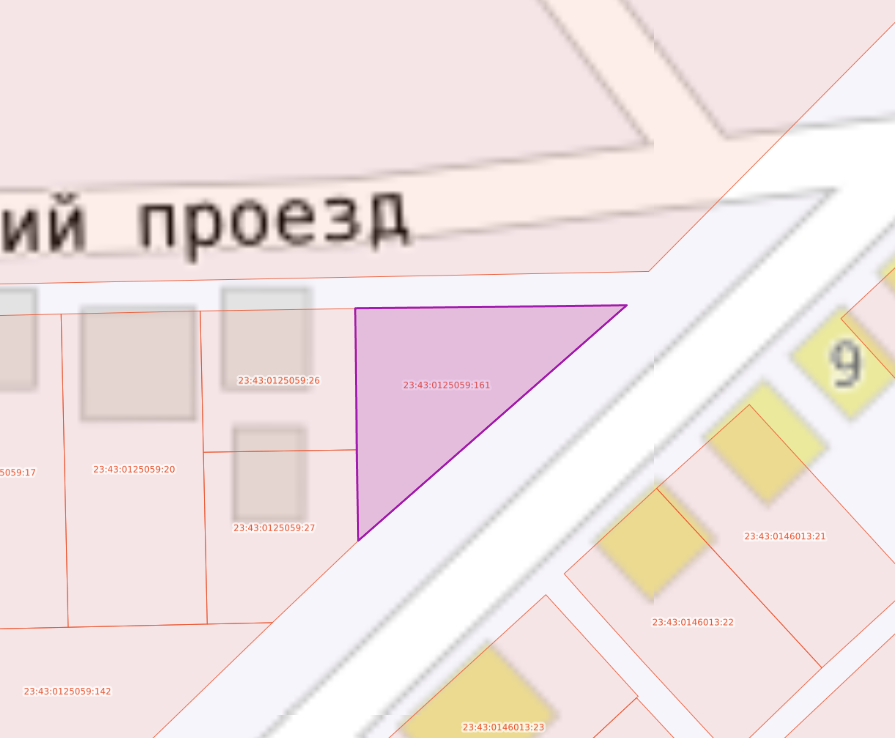 ЛОТ № 1186-З Право заключения договора аренды земельного участка, расположенного по адресу: Краснодарский край, г. Краснодар, Калининский сельский округ, пос. Индустриальный, пр. Учительский, 18, площадь 653 кв. м, форма собственности: неразграниченная, категория земель: земли населённых пунктов, с кадастровым номером 23:43:0125059:161.