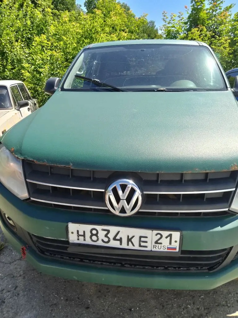 АМТС Фольксваген Амарок, 2013 г.в., г/н Н834КЕ21, VIN WV1ZZZ2HZDA046031, зеленого цвета