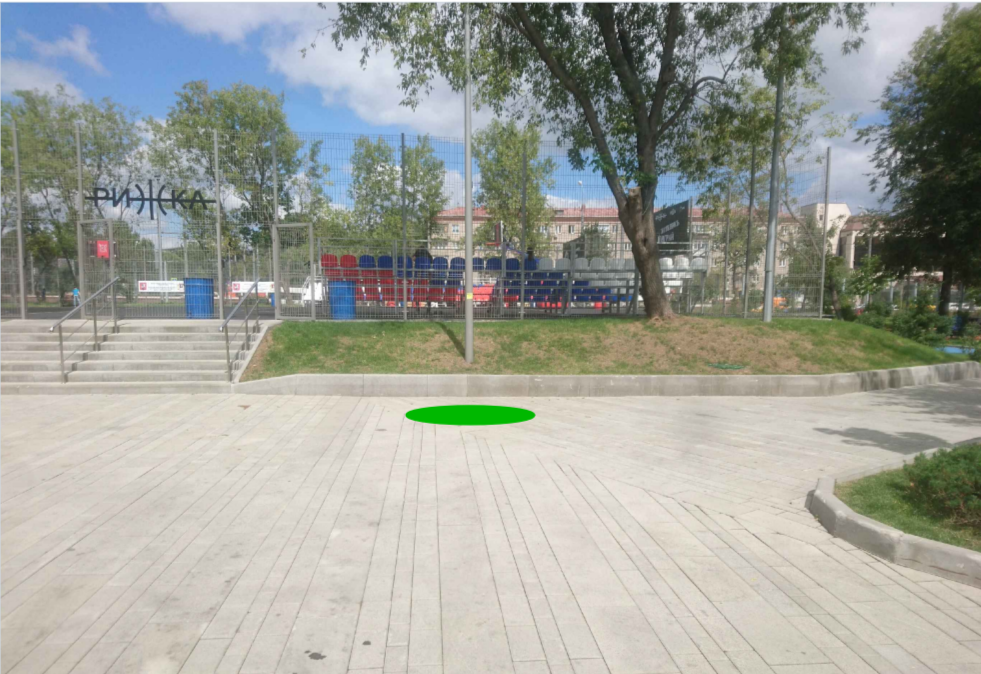 Нестационарный торговый объект "Тележка" по адресу: г. Москва, Cоветской Армии улица, д. 12, стр.2, специализация "«Мороженое», «Горячие напитки, выпечка»", общей площадью 2,5 кв. м