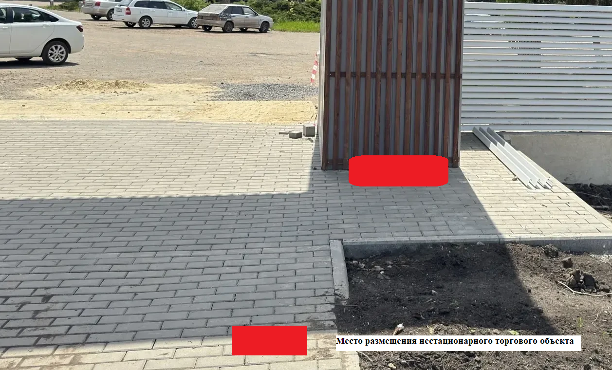 место размещения нестационарного торгового объекта (павильона) на земельном участке площадью 1,0 м², находящемся по адресу: Донецкая Народная Республика, г. о. Докучаевск, г. Докучаевск ул. Александра Владимировича Захарченко (территория площади им. Ленина), согласно Схемы размещения павильона
