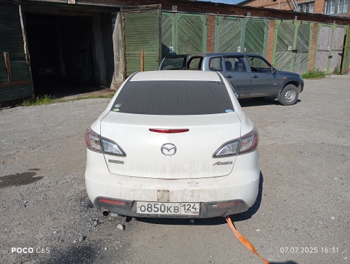 Автомобиль MAZDA AXELA, г/н О850КВ124, 2010г.в., № кузова(прицепа) BL5FP-103357 комплектность и состояние  не проверялась данное  имущество обращено в доход государства. Находится в Красноярском крае с. Туруханск