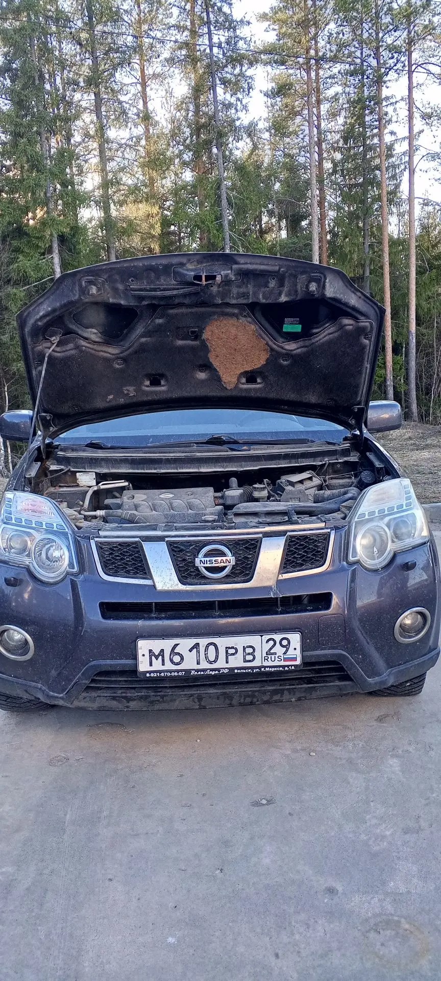 Транспортное средство Nissan X-Trail, 2011 года выпуска, цвет - фиолетовый серо-сиреневый, VIN Z8NTNBNT31BS038320, государственный номер М610РВ29 (имущество находится в залоге)
