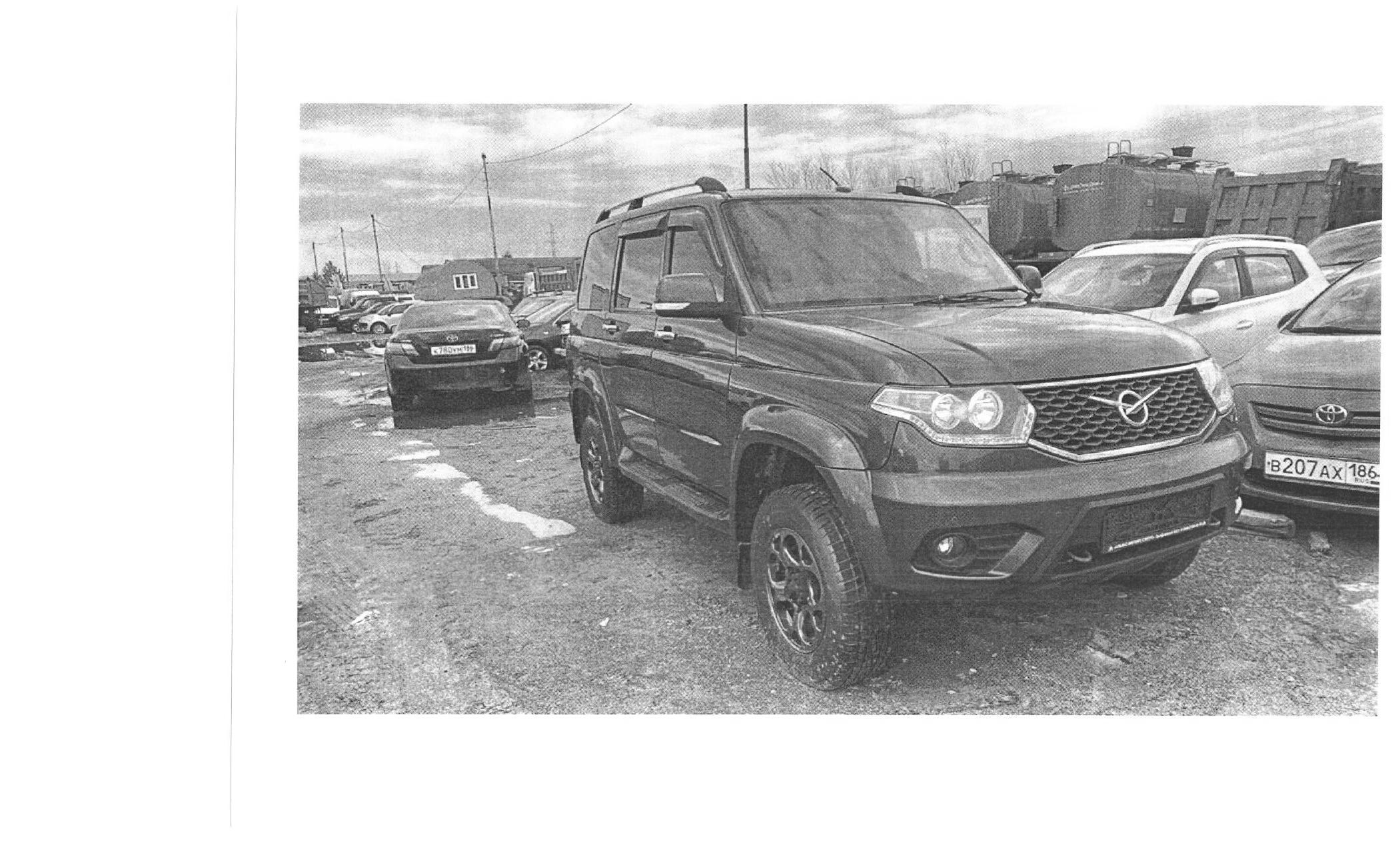 Транспортное средство, легковой автомобиль УАЗ UAZ PATRIOT, 2021 г.в., б/н, VIN XTT316300M1020232, рег. № 26-354