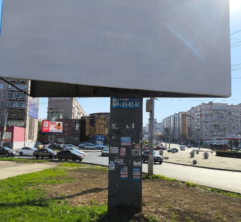 Рекламная конструкция-щит (билборд) одноопорный двусторонний (номенклатурный №: 151410) с размерами информационного поля: 6х3 м